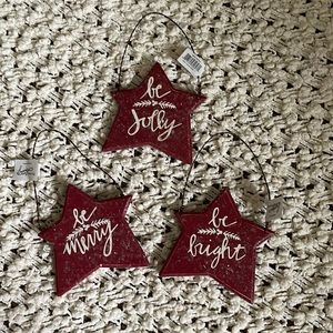 🎄 Primitives by Kathy Wooden Star Ornament Set 🎄